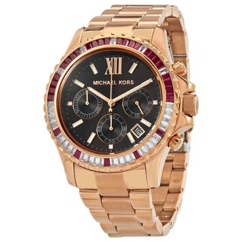 Michael Kors Everest Chronograph Quartz Crystal Black Dial.